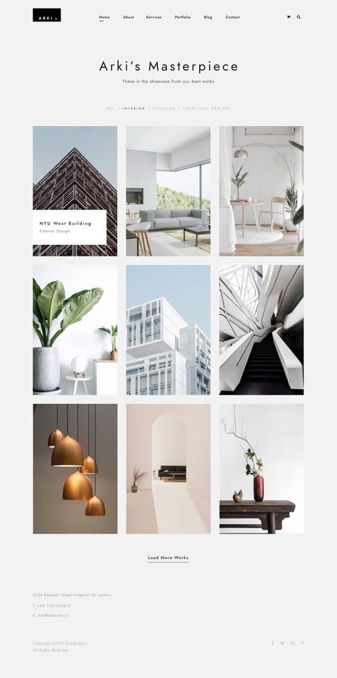 Web design, Website template Interior Design Websites, Interior Design Website Templates, Interior Design Minimal, Interior Design Sites, Architectural Portfolio, Interior Design Layout, Modern Website Design, Creative Website Design, Minimal Architecture