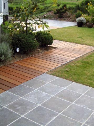 Garden Walkways, Wood Walkway, Wood Path, Backyard Ideas For Small Yards, Walkway Design, Outdoor Walkway, Wooden Walkways, Garden Walkway, Garden Types