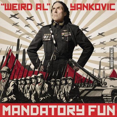 Mandatory Fun: Weird Al's new album cover. Weird Al Yankovic, Weird Al, Parody Videos, Robin Thicke, First World Problems, Iggy Azalea, Best Albums, Lorde, Band Shirts