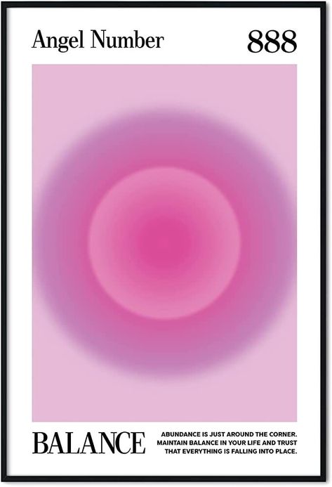 - Angel number 888 BALANCE large Aura Gradient Poster - Dimensions: 61L x 40.6W centimetres - Gloss Laminated - High Quality Printing - Packed in Tube - Perfect for any home, bedroom or office decor. Clean Girl Posters, Angel No, 888 Poster, Balance Aura, Spiritual Posters, Angle Numbers, Angel Number 888, Number Wallpaper, Aura Gradient