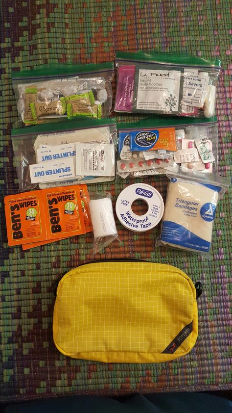 First Aid Kit Storage Ideas, Altoid Tin First Aid Kit, First Aid Aesthetic, First Aid Kit Aesthetic, First Aid Kit Diy, Cable Protector Diy, Backpacking First Aid Kit, Travel Medicine Kit, Urban Survival Kit