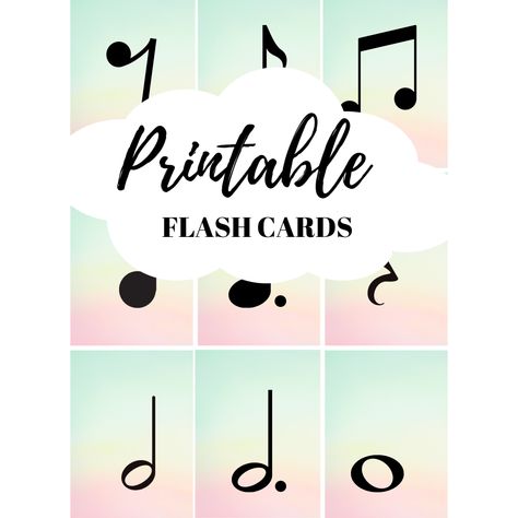 Printable Music Notes Flash Cards Printable Music Notes, Piano Teaching Resources, Study Cards, Ukulele Lesson, Printable Flash Cards, Piano Teaching, Guitar For Beginners, Cards Printable, Music Note