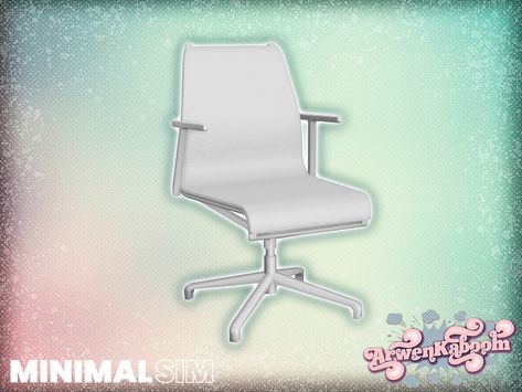 Cute Desk Chair, Halloween City, Minimal Desk, Furniture Cc, Sims Inspiration, Resource Furniture, Mod Furniture, Glass Desk, Work Chair