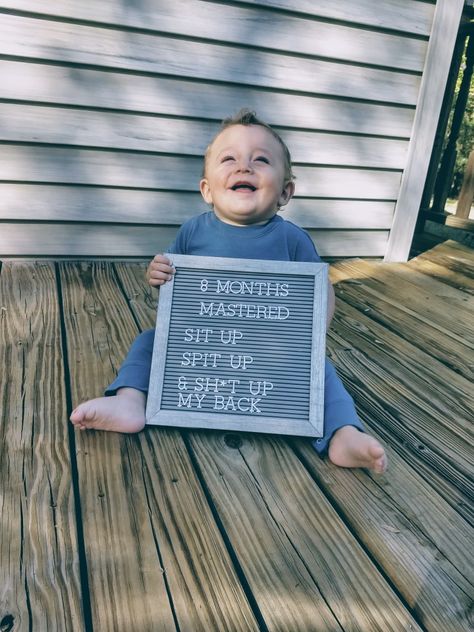 Six Month Letter Board Ideas, Funny Milestone Letter Board, 12 Month Old Letter Board Ideas, Five Month Letter Board, Newborn Board Announcement, Milestone Letter Board Ideas, 8 Month Old Letter Board Ideas, 4 Month Old Letter Board Ideas, 7 Month Letter Board Ideas