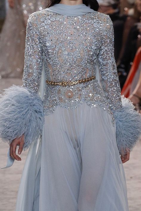 fashion elegance luxury beauty — forlikeminded: Elie Saab | Haute Couture |... See Thru Gown, Angrakha Style Dresses, Elven Dress, Elie Saab Haute Couture, Classy Wedding Dress, Fantasy Gowns, Maxi Jersey Dress, Grad Dresses, Fashion Dresses Casual