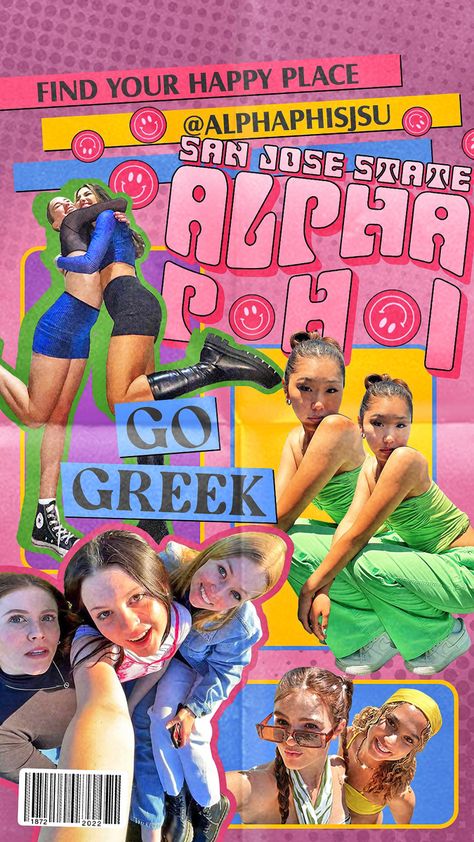 Magazine edit. Sorority girls. Sorority picture inspo. Magazine cover graphic design. Y2K graphic Sorority Magazine Cover, Y2k Recruitment Theme, Recruitment Poster Sorority, Y2k Sorority Theme, Magazine Cover Edit, Sorority Recruitment Graphics, Sorority Instagram Ideas, Sisterhood Activities, Graphic Magazine