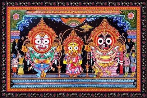 Indian Gods Painting, Jagannath Pattachitra, Patachitra Paintings, Gods Painting, Messi Drawing, Pattachitra Paintings, Art Competition Ideas, God Painting, Mural Art Design