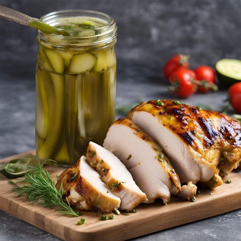 Pickle Juice Chicken Marinade Recipe: Tangy and Tender Chicken Delight! - The Fresh Man cook Pickle Juice Chicken, Dill Pickle Juice, Chicken Pickle, Chicken Delight, Easy Pickle, Brine Chicken, Chicken Marinade Recipes, Pickle Recipe, Man Cooking