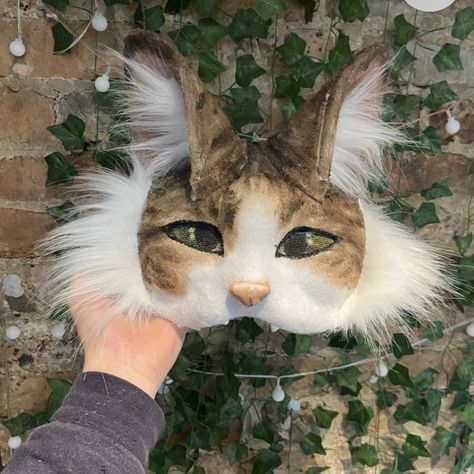 Halloween Therian Mask Ideas, Cat Mask Ideas, Therian Ideas, Cat Mask Diy, Therian Gear, Felt Animal Masks, Therian Masks, Cat Masks, Therian Stuff