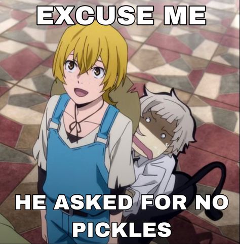 Bungo Stray Dogs Nails, Neko Character Design, He Asked For No Pickles, Kenji Bsd, Kenji Miyazawa, Bsd Memes, Bungou Stray Dogs Characters, Silly Dogs, Bongou Stray Dogs