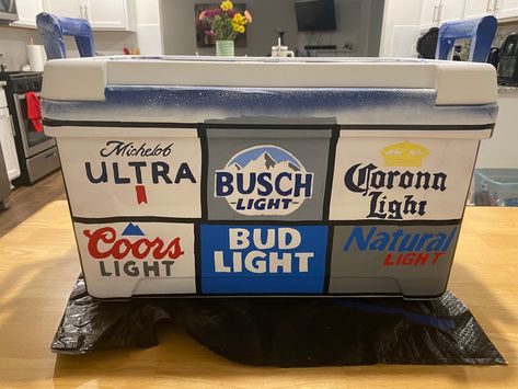 Busch Light Frat Cooler, Dallas Frat Cooler, Coors Light Frat Cooler, Beer Frat Cooler, Michelob Ultra Frat Cooler, Frat Cooler Nashville, Nola Formal, Painted Fraternity Coolers, Nola Cooler