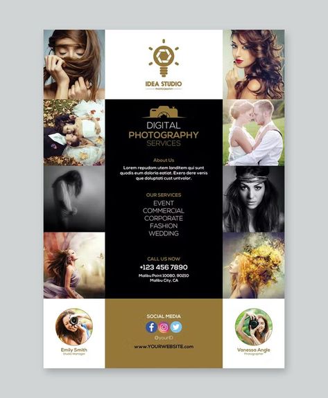 Photography Flyer Design, Photographer Flyers, Photoshop Design Ideas, Corporate Fashion, Quotes About Photography, Grad Photos, Flyer Design Templates, Photoshop Design, Photography Services