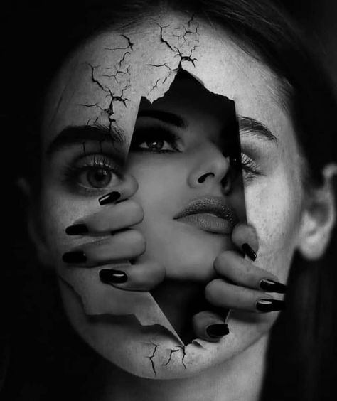 Altered Faces, Gcse Photography, A Level Photography, Art Photography Portrait, Digital Portrait Art, Surrealism Photography, Conceptual Photography, Face Photography, Beautiful Dark Art