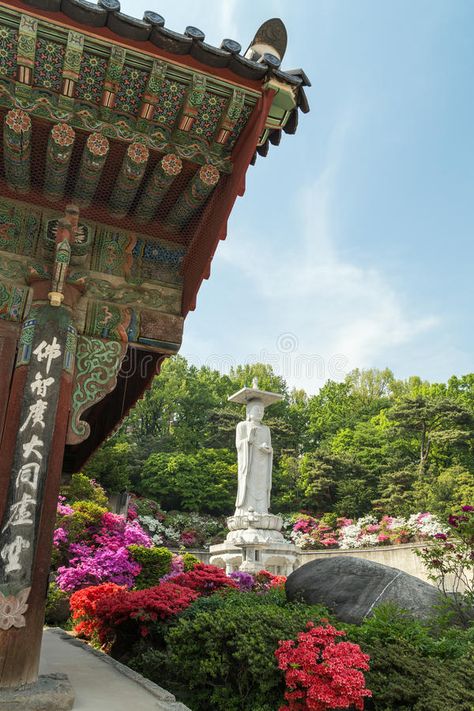 Korea Landmark, Bongeunsa Temple, Travel Photo, Seoul Korea, Stock Photography Free, Travel Photos, South Korea, Seoul, Buddha Statue