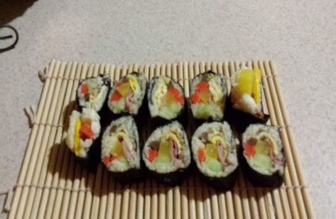 Korean Kimbap, Cauliflower Rice Recipe, Cauliflower Rice Recipes, Pickled Radishes, Homemade Sushi, How To Make Sushi, Ketogenic Diet Meal Plan, Smoked Ham, Recipe Details