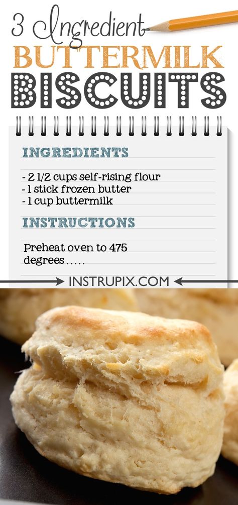 Best Buttermilk Biscuits, Homemade Biscuits Recipe, Easy Biscuit Recipe, Homemade Buttermilk Biscuits, Diy Easy Recipes, Buttermilk Recipes, Biscuit Bread, Homemade Buttermilk, Dinner Side