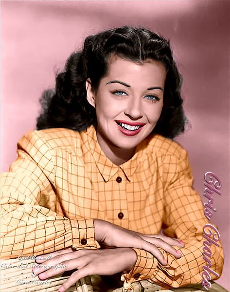 Gail Russell Color Conversion in 32 bit multilayered Stereographic by Chris Charles Gail Russell Actress, Ann Archer, Gail Russell, Susan Hayward, Vintage Movie Stars, Old Hollywood Movie, Gene Tierney, Jane Russell, Lana Turner