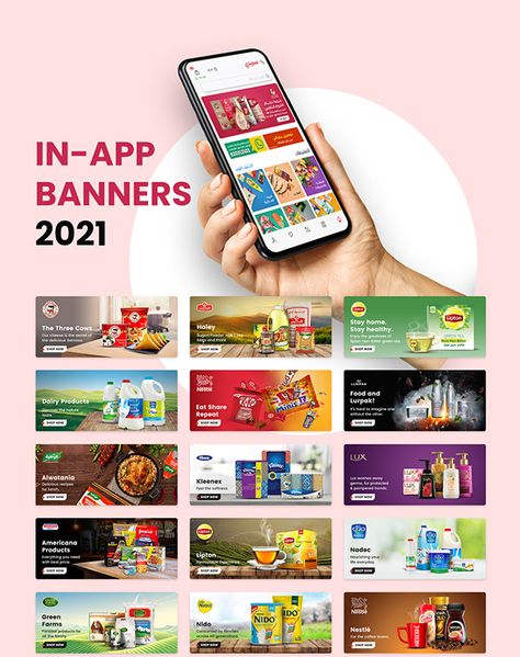 Grocery Banner, Kirana Store Design Banner, Roll Up Banner Design Food, Restaurant Flex Banner Design, Digital Banner Ad Design, Groceries App, Ecommerce Design, Banner Ideas, Design Ui