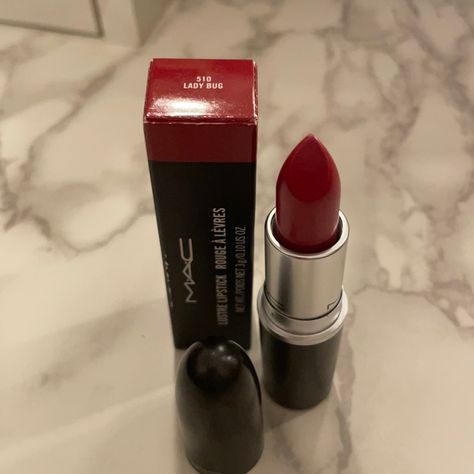 Mac Lipstick In Shade “Lady Bug.” Brand New In Box. Mac Vintage Lipstick, Mac Lipstick Retro, Mac Dark Lipstick, Mac Lipstick Amorous, Storybook Cosmetics, Mac Lipstick Colors, Mac Cosmetics Lipstick, Ethereal Makeup, Dope Makeup