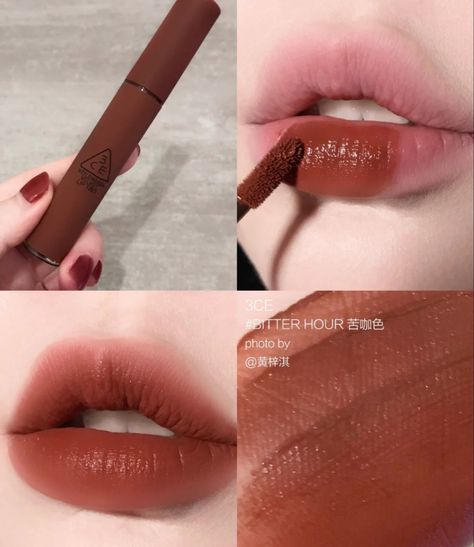 3ce Lipstick, 3ce Velvet Lip Tint, Velvet Lip Tint, Lipstick Kit, Makeup Accesories, Lip Makeup Tutorial, Pinterest Makeup, Lips Shades, Fancy Makeup