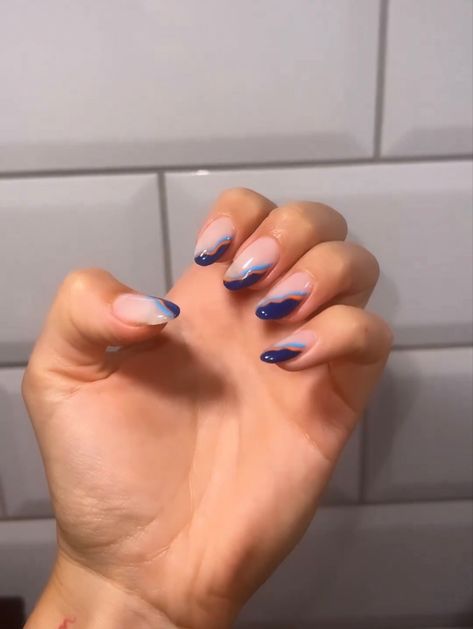 Nails, F1 Nails, Formula 1 Nails F1 Inspired Nails, F1 Nail Art, F1 Nails, Gulf Livery, Williams F1, Inspired Nails, Girl Life Hacks, Girls Life, Nail Design