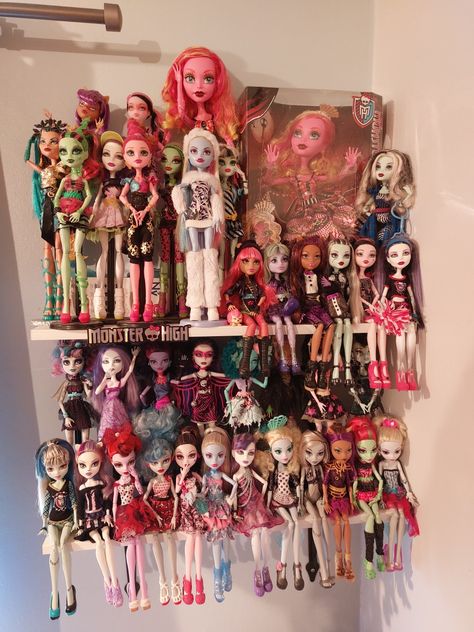 Doll Room Decor, Monster High Room, Doll Shelf, Monster List, Doll Therapy, My Monster, Doll Room, Decoration Aesthetic, Doll Display