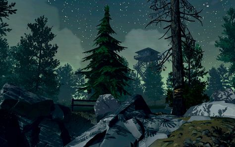 Google Themes Background Aesthetic, Firewatch Aesthetic, Firewatch Wallpaper, Firewatch Game, Road 96, Fire Watch, Fire Lookout, The Long Dark, Apocalypse Art