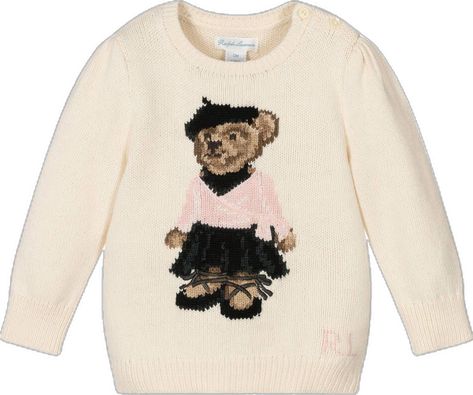 Ralph Lauren Baby Girl, Polo Ralph Lauren Kids, Ralph Lauren Kids, Polo Bear, Stockholm Fashion, Mein Style, Ralph Lauren Sweater, Mode Inspo, Cotton Logo