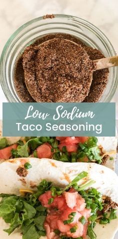 Low Sodium Taco Seasoning Recipe, Low Sodium Seasoning, Low Sodium Taco Seasoning, Easy Low Sodium Recipes, Low Sodium Recipes Heart, Low Sodium Foods, Sodium Foods, Heart Healthy Recipes Low Sodium, Low Sodium Meals