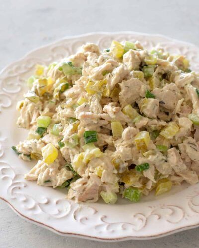 Dill Pickle Chicken Salad, Pickle Chicken Salad, Dill Pickle Chicken, Healthy Breakfast Wraps, Crunchy Pickles, Pickle Chicken, Chicken Celery, Cottage Cheese Breakfast, Silver Palate