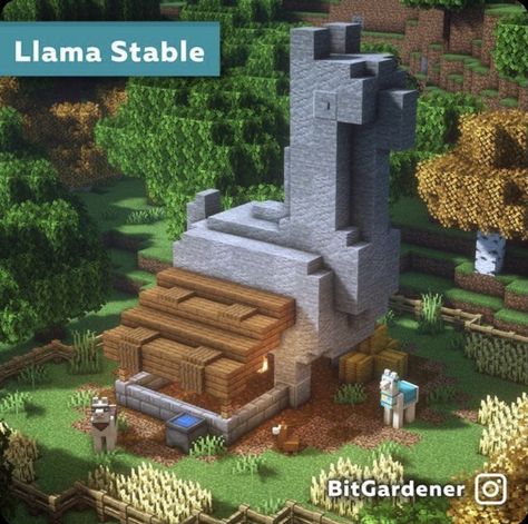 Minecraft Cat Enclosure, Minecraft Vault Hunters, Medevial Minecraft Builds, Minecraft Plains Biome House, Minecraft Llama Pen, Minecraft Librarian House, Minecraft Statue Ideas, Minecraft Kale, Statue Minecraft