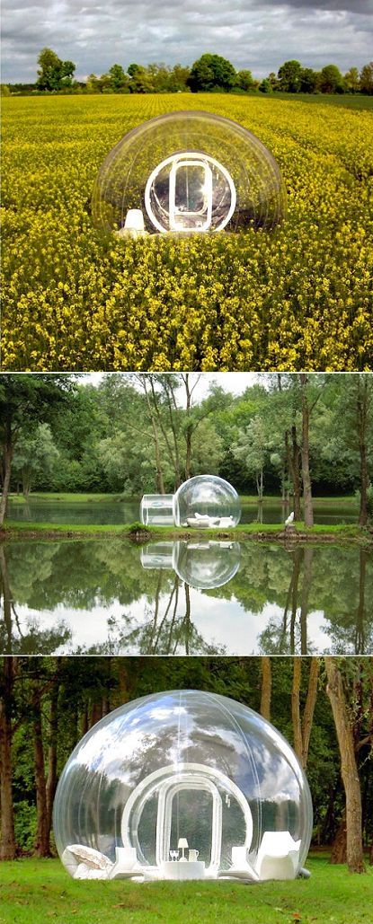 Bubble tent in the middle of a field? YES PLEASE! Bubble Tents, Bubble Tent, Joe Colombo, Pierre Paulin, Outdoor Room, Dream Pools, Cool Beds, Wild Life, Outdoor Rooms