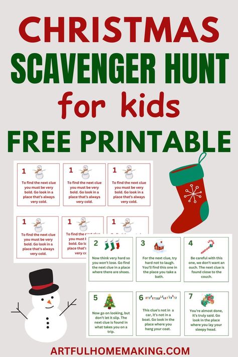 This Christmas scavenger hunt printable is a fun holiday activity for the whole family! Advent Scavenger Hunt, Advent Scavenger Hunt For Kids, Fun Christmas Games For Family Scavenger Hunts, Christmas Eve Scavenger Hunt For Kids, Holiday Scavenger Hunt Ideas For Kids, Christmas Scavenger Hunt Clues Free, Kids Christmas Scavenger Hunt Clues, Xmas Scavenger Hunt For Kids, Free Christmas Scavenger Hunt Printable