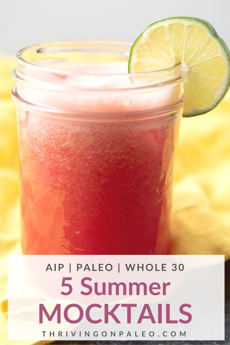 Aip Drinks, Summer Mocktails, Paleo Drinks, Aip Paleo Recipes, Recipes For Summer, Healthy Cocktails, Mocktail Recipes, Aip Paleo, Healthy Summer Recipes