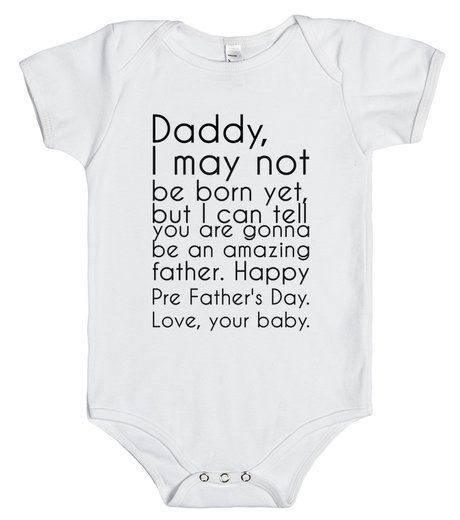 Happy Pre Fathers Day | One Piece | Unborn Baby Father's Day Gift | SKREENED Baby Fathers Day Gift, Baby Announcement To Husband, Fathers Day Poems, Pregnancy Gender, Pregnancy Gender Reveal, Fathers Day Art, 1st Fathers Day Gifts, Printed Gifts, Pregnancy Announcement Gifts