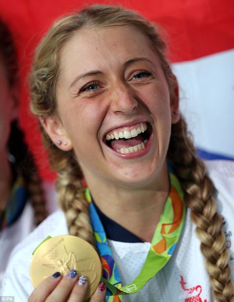 cyclist Laura Trott's PLAITS Laura Kenny, Success Images, Women Cyclist, Female Cyclist, Plaits, Sports Cycle, Gold Medal, Last Night, Her Hair