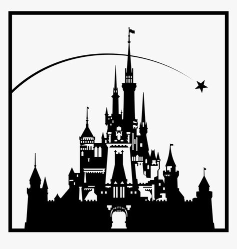 Disney Castle Outline, Disney Castle Logo, Disney Castle Drawing, Disney Characters Silhouettes, Walt Disney Logo, Walt Disney Castle, Disney Castle Silhouette, Castle Logo, Disney Font Free