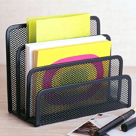 Desktop Mail Organizer, Studio Guest Room, Charging Station Ideas, Stationery Store Design, Gifts For The Office, Library Seating, Home Desk Decor, Desk File Organizer, Desktop File Organizer