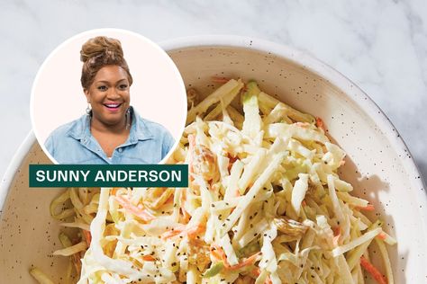 Sunny Anderson's Coleslaw Recipe Review | Kitchn Damn Delicious Recipes, Sunny Anderson, Celebrity Recipes, Vegetable Prep, Creamy Coleslaw, Cole Slaw, Slaw Recipes, Nigella Lawson, Coleslaw Recipe