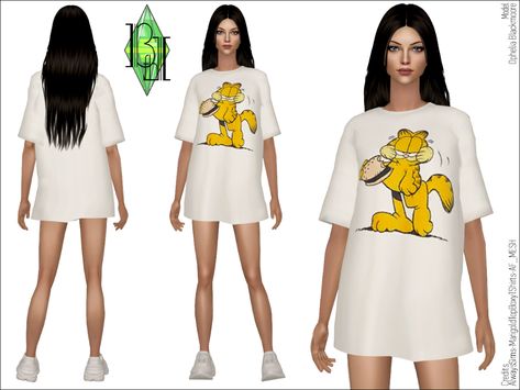 Nika Onishko – For lovers of Garfield ♥ @alwayssims2 @aklira... Sims 4 Garfield Cc, Sims 4 Baggy Shirt Cc, Sims 4 Cc Oversized Shirt, Sims 4 Cc Baggy Clothes, Sims2 Cc, Baggy Tshirt, Baggy Shirts, Sims Stories, Sims Baby