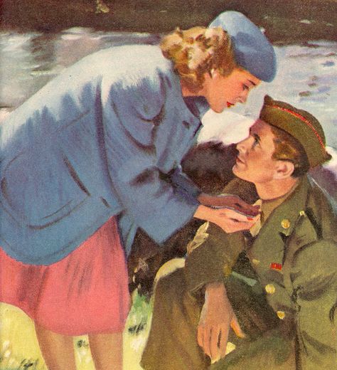 Vintage Family Pictures, Vintage Illustration Art, Vintage Couples, Romance Art, Vintage Romance, Pulp Art, Vintage Life, Romantic Art, Love At First