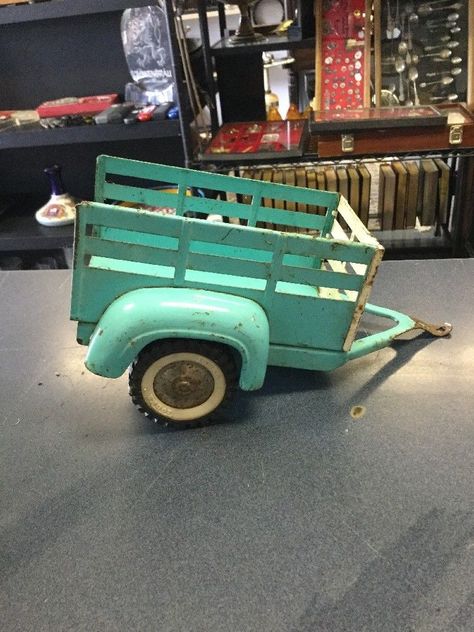 Vintage Tonka Livestock Stake Trailer Pressed Steel Toy Farm!  | eBay Pressed Steel Toy, Toy Farm, Tonka Toys, Van For Sale, Antique Toys, Diecast Cars, Monster Trucks, Trailer, Cars Trucks