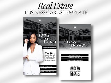 Realestate Business Cards, Realtor Business Card Ideas, Realtor Advertising, Realtor Cards, Marketing Postcard, Real Estate Business Card, Realtor Business Cards, Property Brochures, Realtor Branding