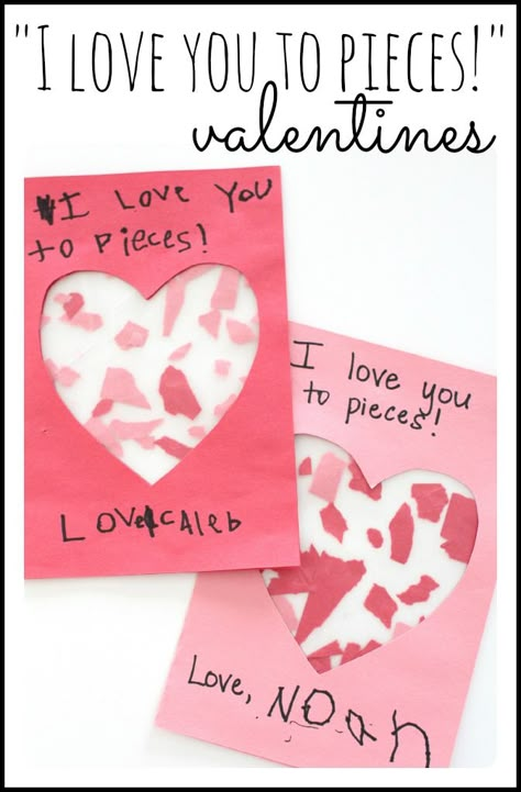 A sweet Valentines Day craft that is great for fine motor development! Valentines Day Craft, Pinterest Valentines, Roses Valentine, February Crafts, Valentinstag Party, Love You To Pieces, Preschool Valentines, Valentine Activities, Valentine Crafts For Kids