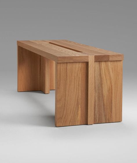 Japanese Bench, Wood Bench Design, Unique Wood Furniture, Japandi Furniture, Garderobe Design, Bench Designs, Wood Joinery, Wooden Bench, Wood Bench