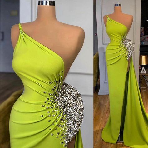 Women Formal Dress, Green Evening Dress, Verde Lima, Elegant Prom Dresses, Women Formals, Formal Dresses For Women, Mermaid Prom Dresses, Long Prom Dress, Evening Dresses Long