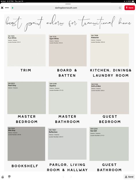 House Color Schemes Interior, Classic Kitchen Cabinets, Paint Color Combos, Behr Paint Colors, Craftsman Interior, House Paint Interior, Paint Color Inspiration, House Color Palettes, Paint Color Schemes