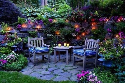 27+ Magical Backyard Ideas and Designs That You Can Try For 2020 Magical Backyard, Backyard Sitting Areas, Patio Seating Area, Garden Seating Area, Cottage Gardens, Small Backyard Patio, Garden Seating, Garden Cottage, Small Backyard Landscaping