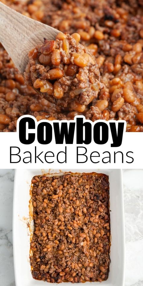 Cowboy Baked Beans, Beans Baked, Best Baked Beans, Homemade Baked Beans, Cowboy Beans, Baked Bean Recipes, Vegetable Side Dishes Recipes, Beans Recipe, Best Side Dishes