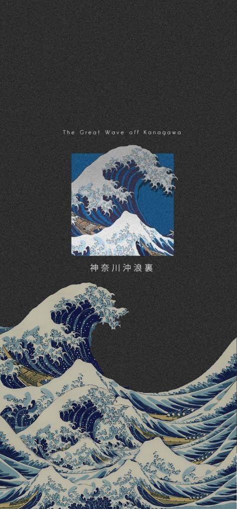 The Great Wave Off Kanagawa Aesthetic, Great Wave Wallpaper Aesthetic, Japanese Wallpaper Android, The Great Kanagawa Wave, Wave Drawing Wallpaper, Great Wave Off Kanagawa Wallpaper Iphone, Art For Arts Sake, Japanese Wave Wallpaper Iphone, Water Wave Wallpaper